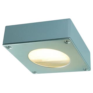 111482 QUADRASYL 44 D светильник накладной IP44 для лампы GX53 9Вт макс., серебристый/ сталь, Marbel
