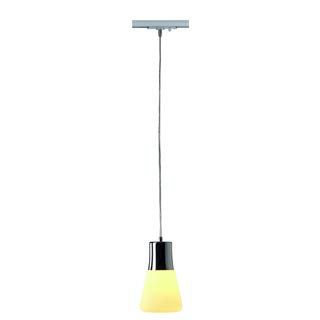 143612 1PHASE-TRACK, SO-TOO светильник подвесной для лампы Е27 23Вт макс., хром/ серебристый/ стекло белое, Marbel