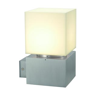 230706 SQUARE WL светильник настенный IP44 для лампы ELD E27 20Вт макс., матирован. алюминий/ белый, Marbel