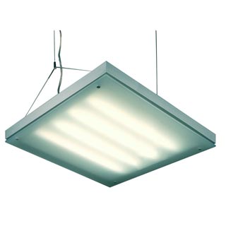 157102 T5 GRILL светильник подвесной с ЭПРА для 4-х ламп Т5 по 24Вт, серебристый / белый, Marbel