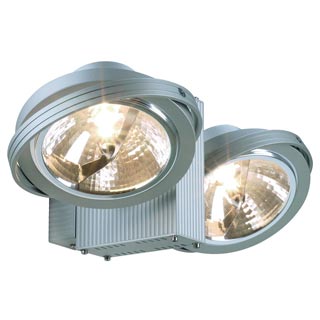 149142 TEC 2 СARDA светильник с ЭПН для 2-x ламп QRB111 по 50Вт макс., серебристый, Marbel