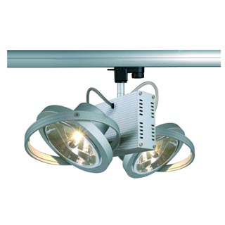153012 3Ph, TEC 2 QRB светильник с ЭПН для 2-х ламп QRB111 по 50Вт макс., серебристый, Marbel