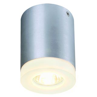 114730 TIGLA ROUND светильник потолочный для лампы GU10.50Вт макс., матированный алюминий / акрил матовый, Marbel