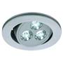 Marbel 111854 TRITON 3 LED downlight, round, silvergrey, 3x1W LED, neutral white, adjustable, 4000K