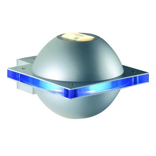 151757 UFO BEAM светильник настенный IP44 для лампы G9 40Вт макс., серебристый / синий, Marbel