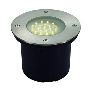 227482 WETSY LED 230V ROUND светильник встраиваемый IP67 c трансформатором для LED PLATE, сталь, Marbel
