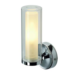 149482 WL 105 светильник настенный для лампы E14 40Вт макс., хром/ стекло матовое/ прозрачное, Marbel