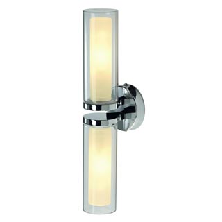 149492 WL 106 светильник настенный для 2-x ламп Е14 по 40Вт макс., хром/ стекло матовое/ прозрачное, Marbel